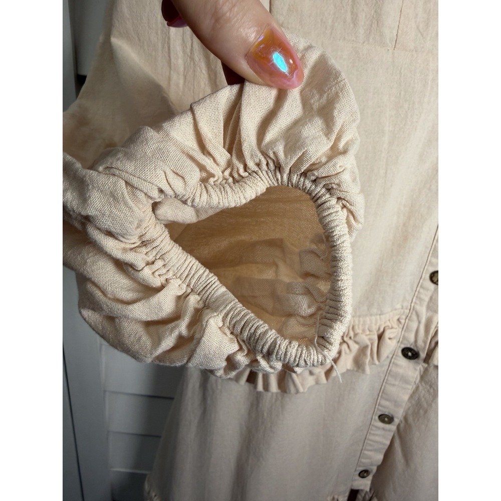 Commense Ivory Ruffle Tiered Long Sleeve Maxi Dress - Picture 11 of 13